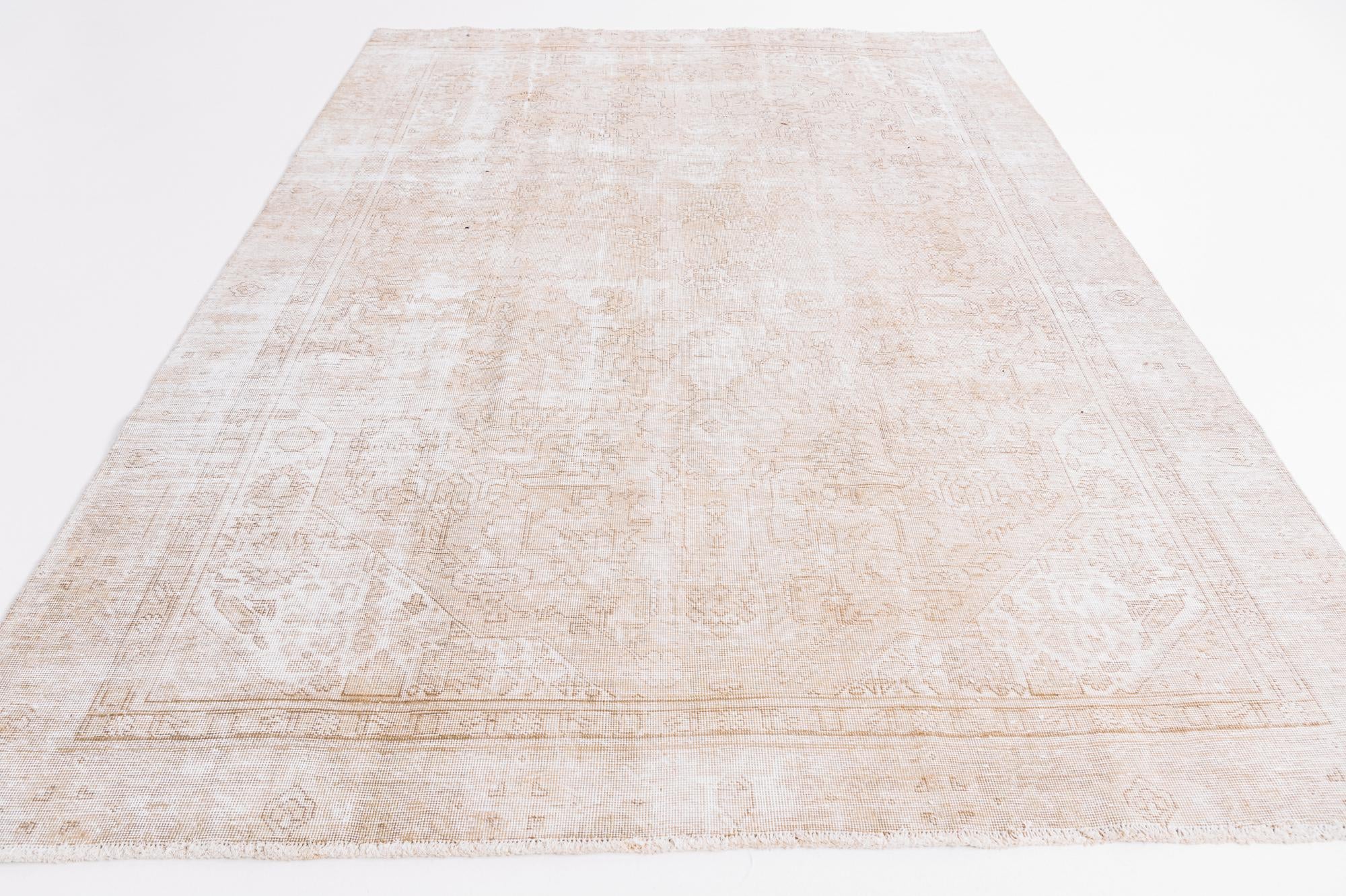 7' 3 x 10' 5 Hand Knotted Ultra Vintage Persian Wool Rug