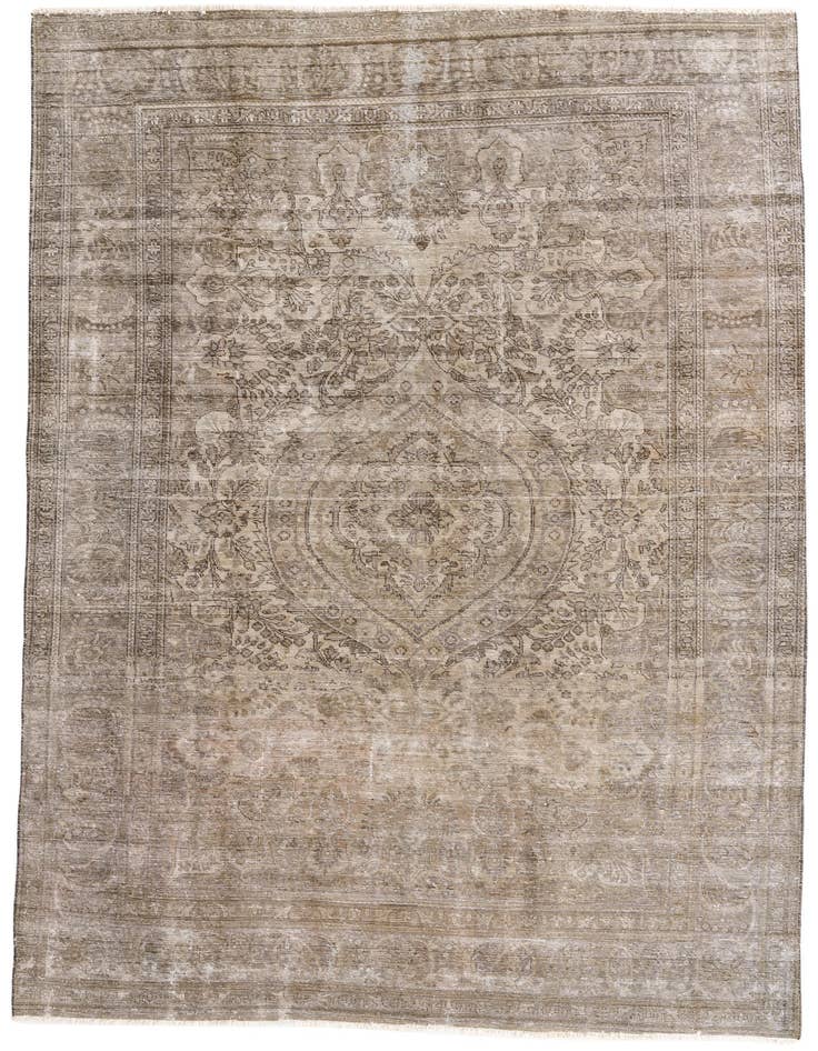 Detail image of 7' 3 x 10' 7 Hand Knotted Ultra Vintage Persian Wool Rug
