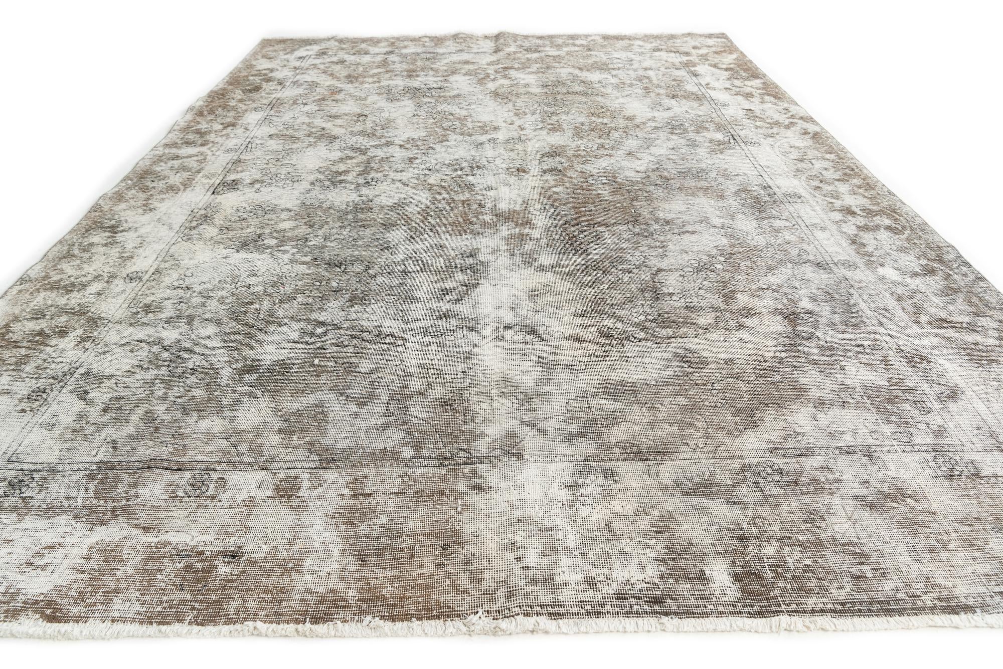 8' 9 x 12' 9 Hand Knotted Ultra Vintage Persian Wool Rug
