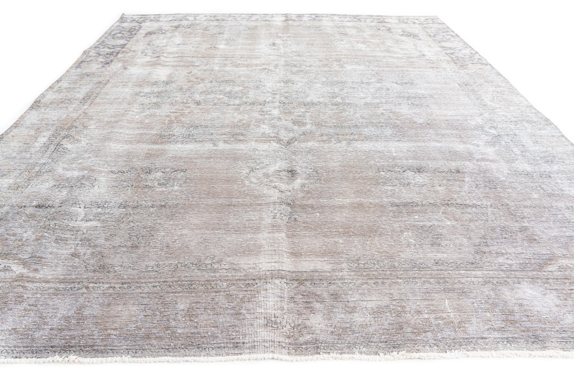 9' 5 x 12' 3 Hand Knotted Ultra Vintage Persian Wool Rug