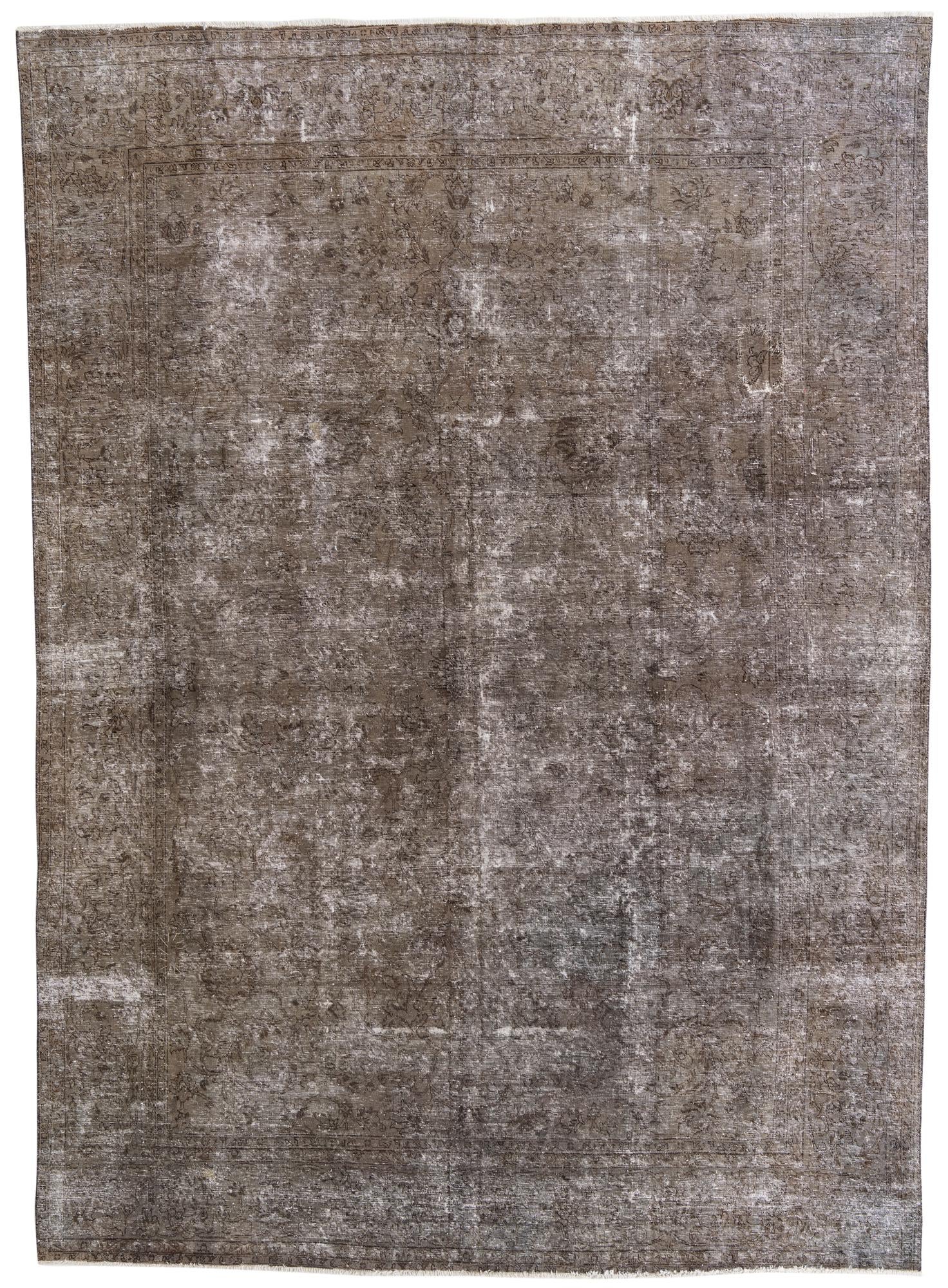 9' x 12' 7 Hand Knotted Ultra Vintage Persian Wool Rug