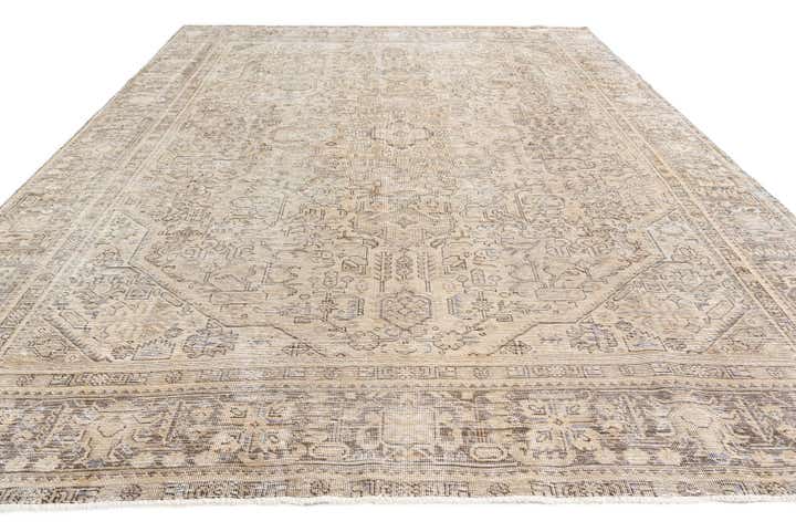 9' x 12' 3 Hand Knotted Ultra Vintage Persian Wool Rug