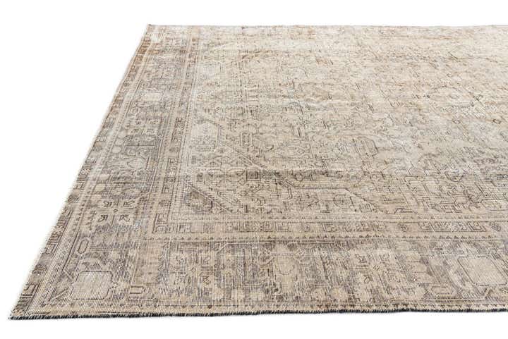 9' x 12' 3 Hand Knotted Ultra Vintage Persian Wool Rug