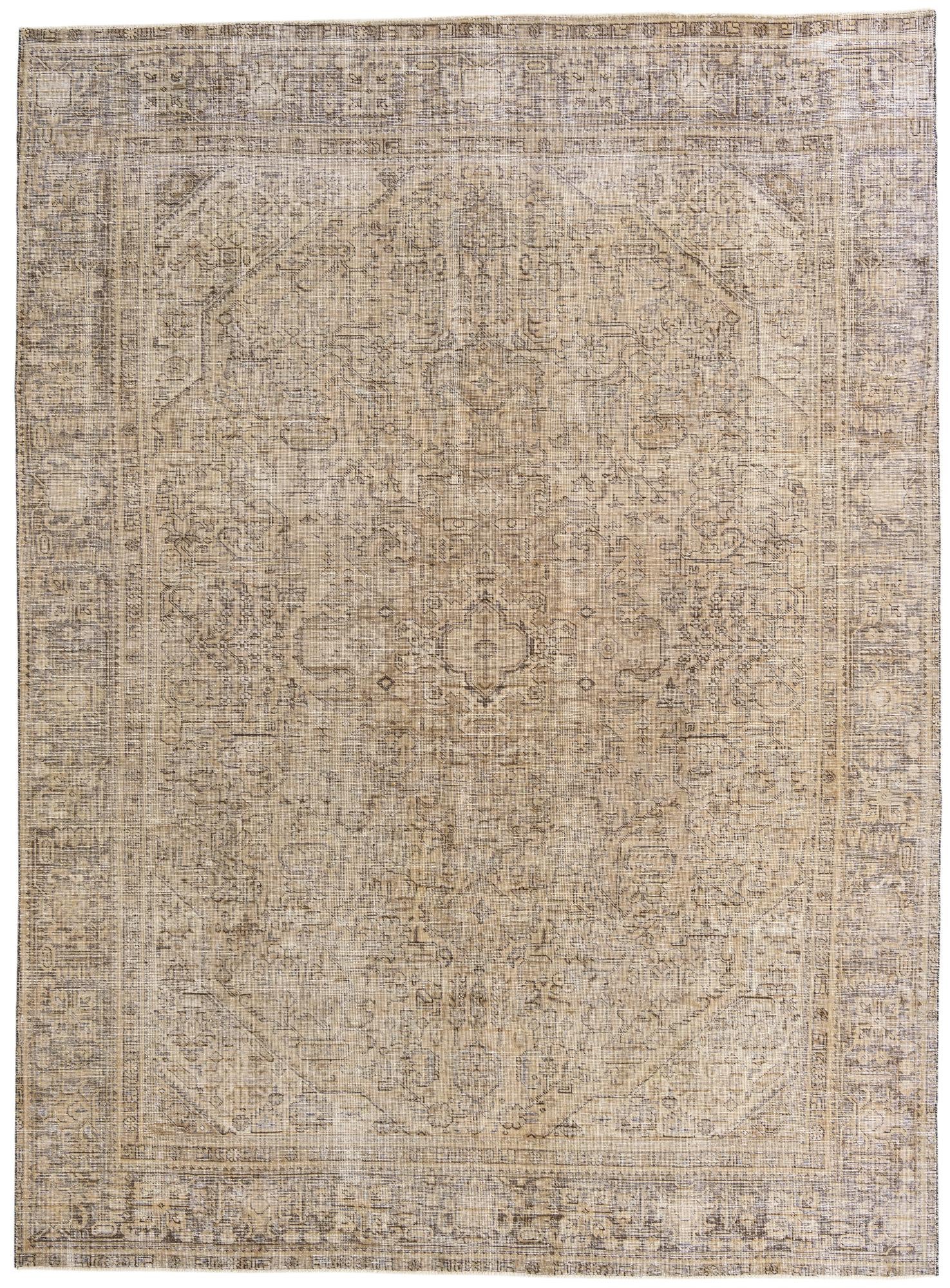 9' x 12' 3 Hand Knotted Ultra Vintage Persian Wool Rug