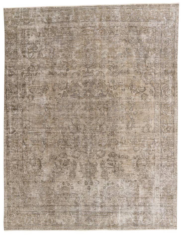 Detail image of 9' 3 x 12' 1 Hand Knotted Ultra Vintage Persian Wool Rug