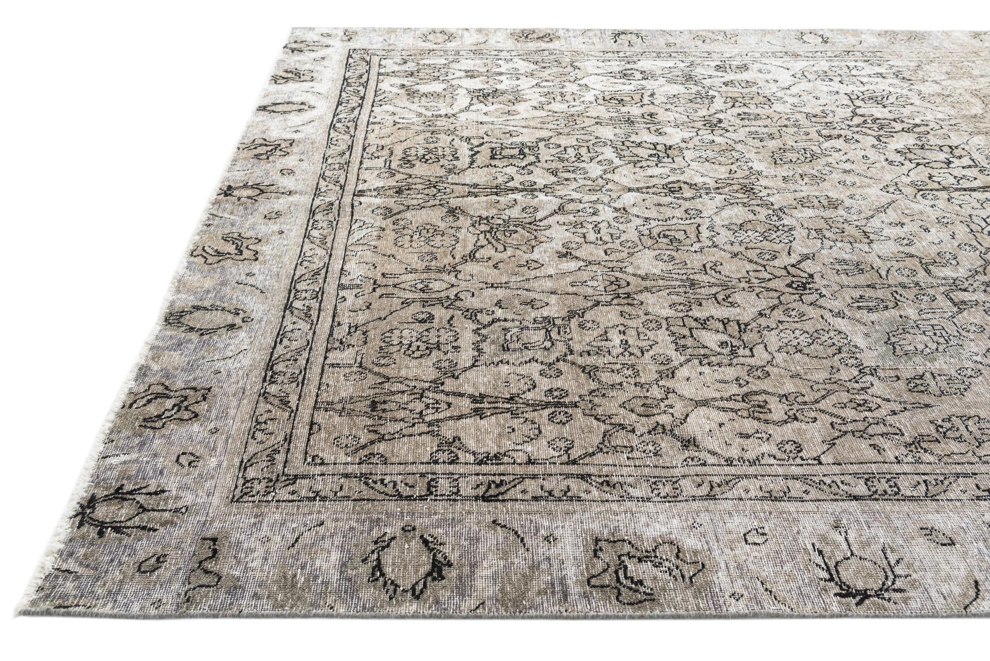 8' 1 x 11' 4 Hand Knotted Ultra Vintage Persian Wool Rug
