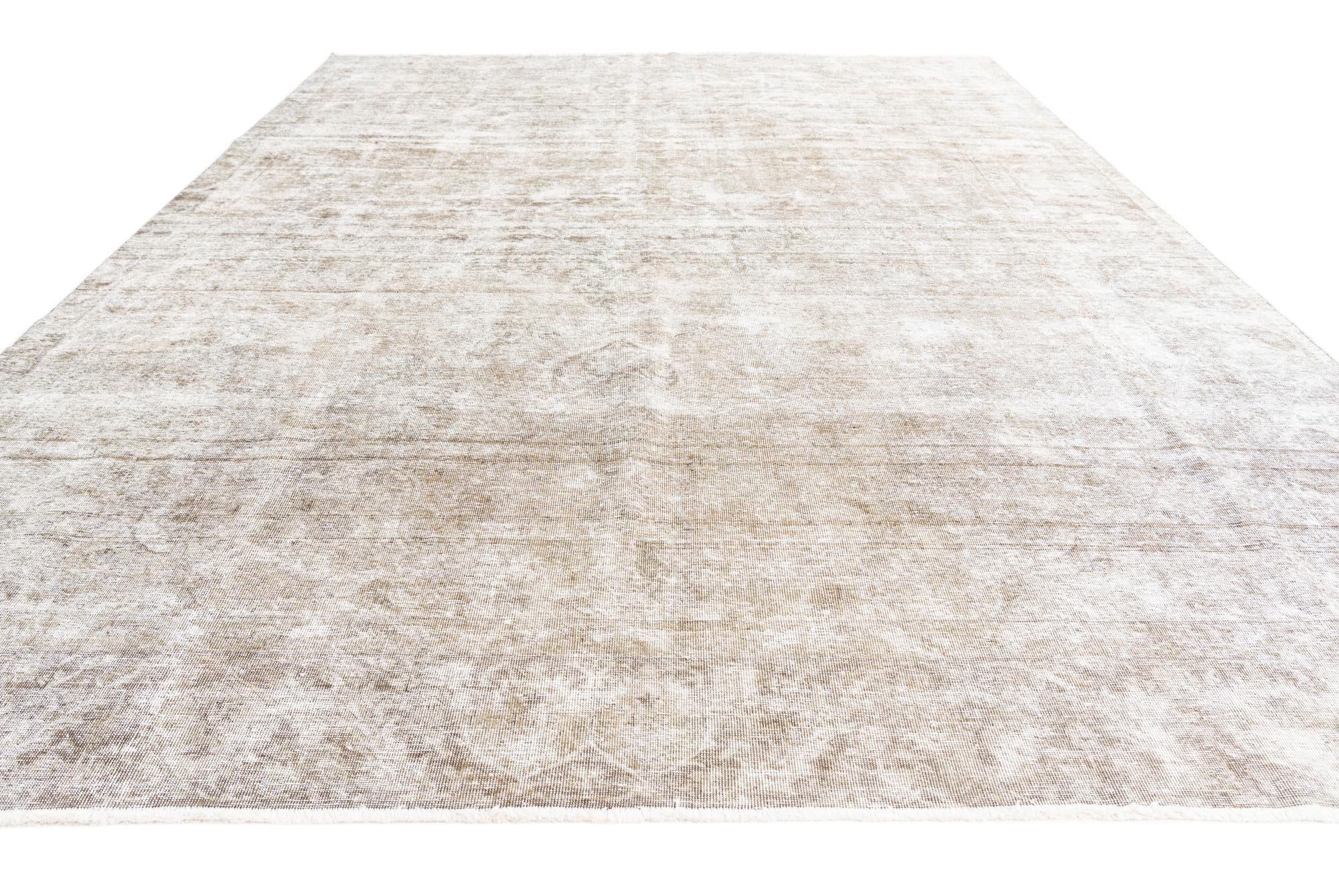 8' 10 x 12' 10 Hand Knotted Ultra Vintage Persian Wool Rug