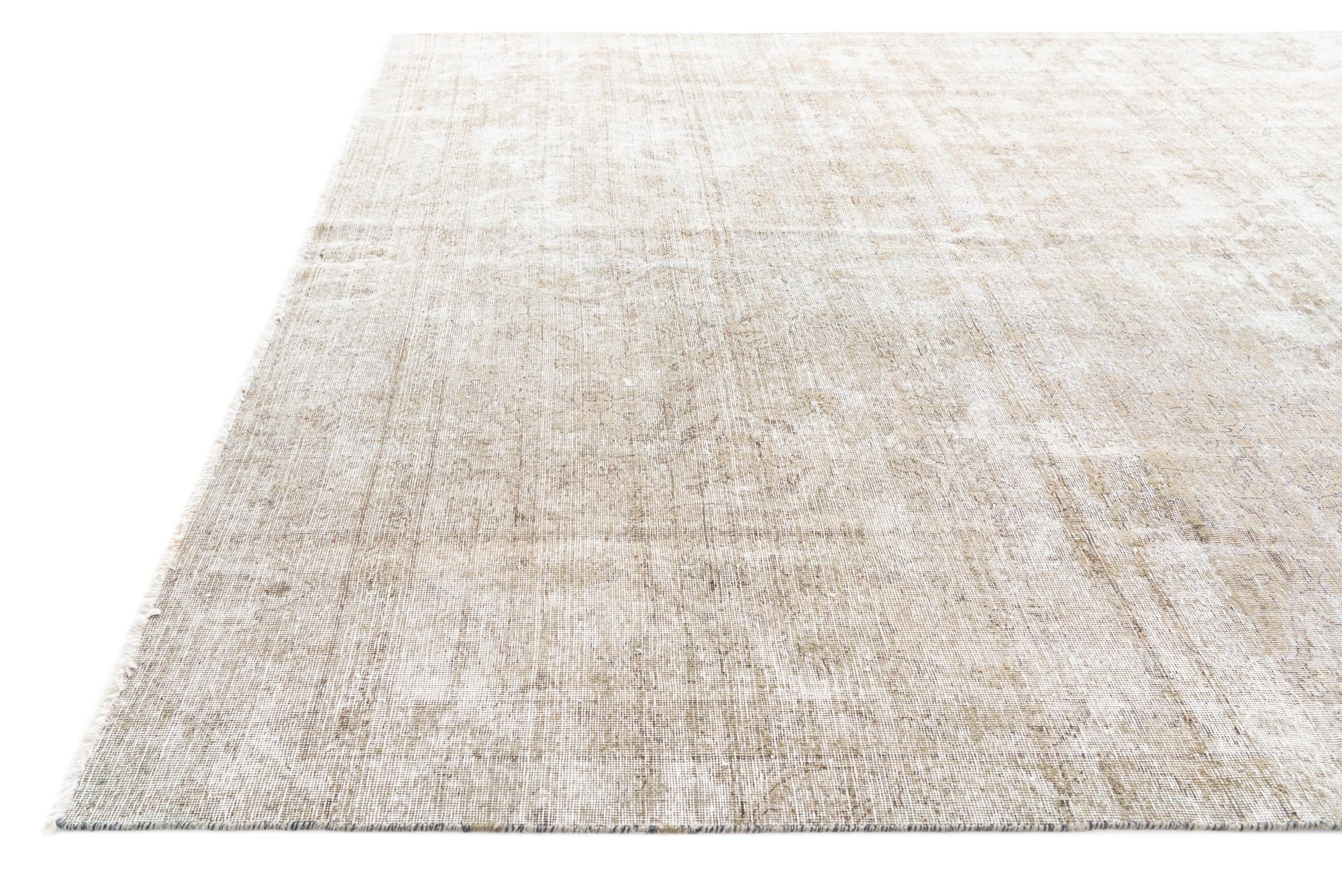 8' 10 x 12' 10 Hand Knotted Ultra Vintage Persian Wool Rug