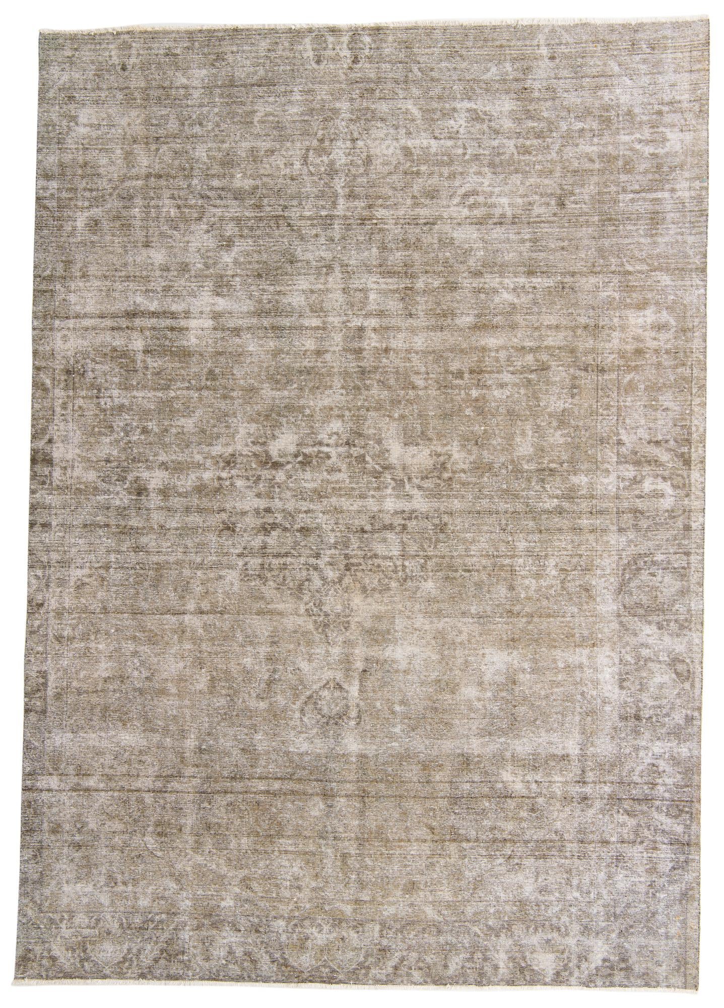 8' 10 x 12' 10 Hand Knotted Ultra Vintage Persian Wool Rug