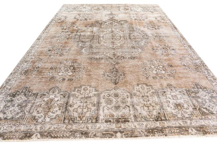 Detailansicht von 245cm x 355cm Handgeknüpft Ultra Vintage Persisch Wolle Teppich