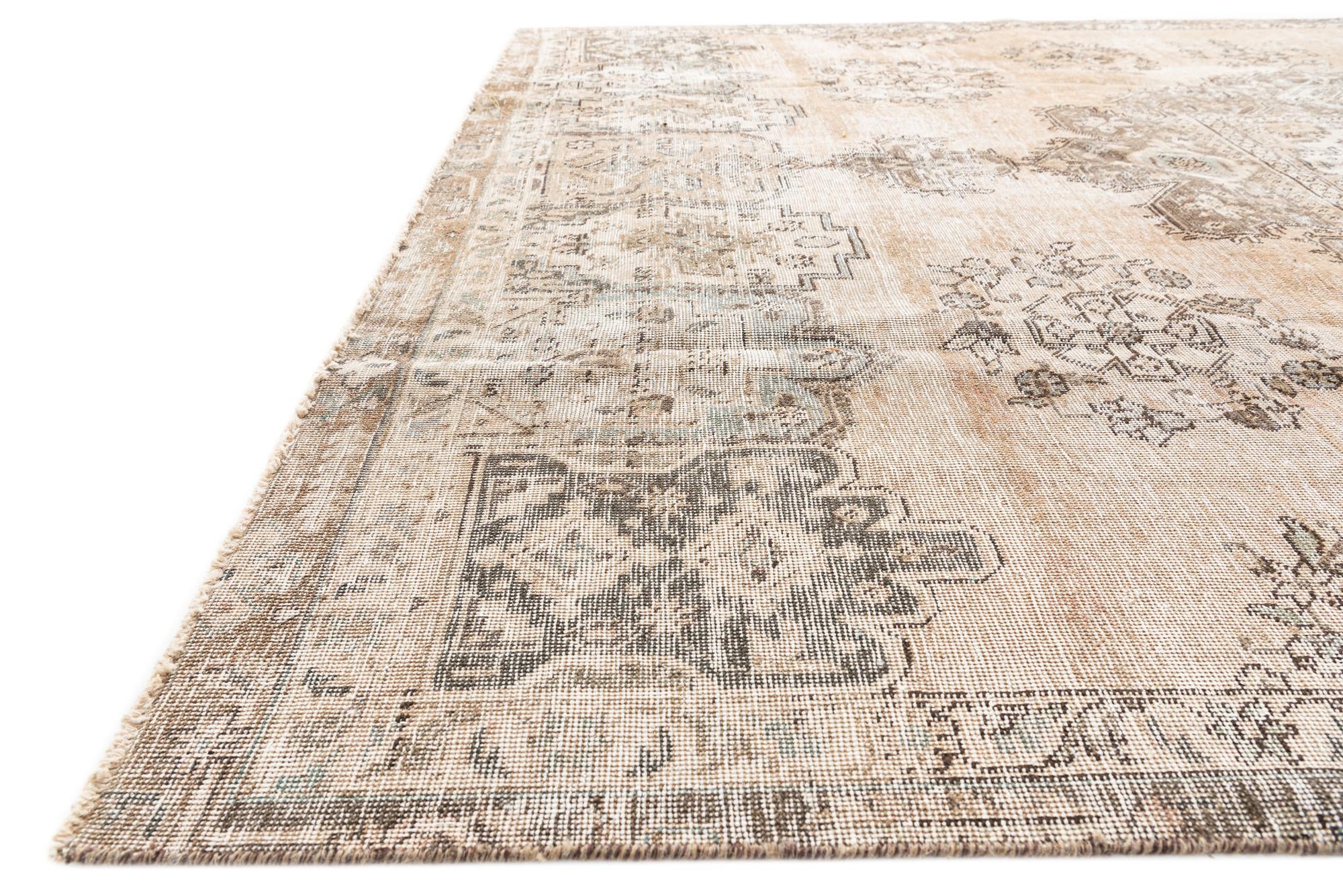 8' x 11' 7 Hand Knotted Ultra Vintage Persian Wool Rug