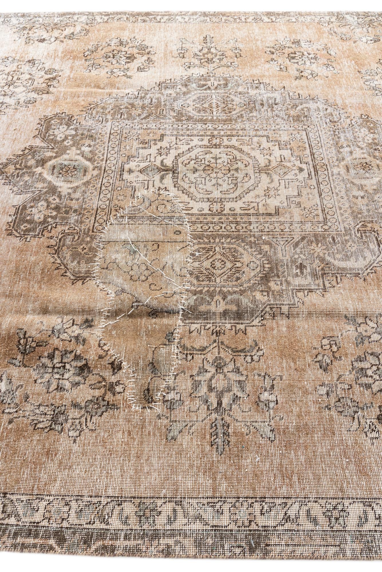8' x 11' 7 Hand Knotted Ultra Vintage Persian Wool Rug