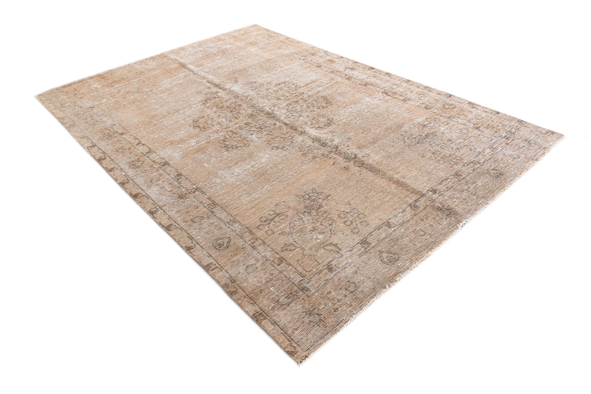 6' 3 x 9' 2 Hand Knotted Ultra Vintage Persian Wool Rug