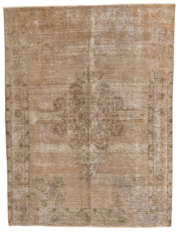 Detail image of 6' 3 x 9' 2 Hand Knotted Ultra Vintage Persian Wool Rug
