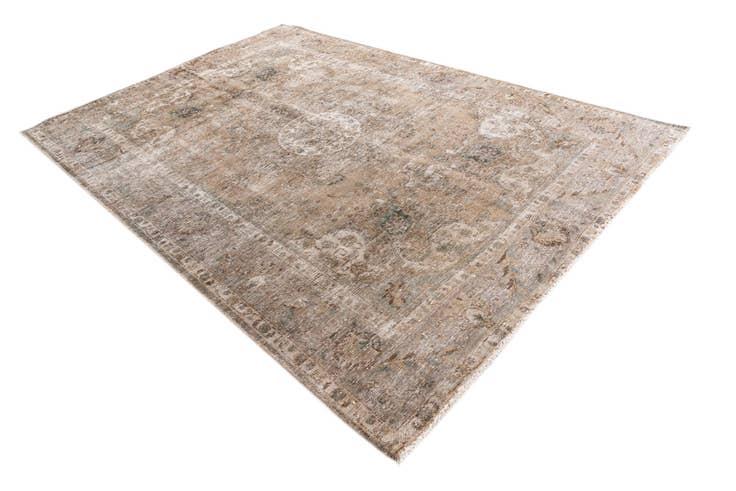 Detail image of 6' 2 x 9' Hand Knotted Ultra Vintage Persian Wool Rug