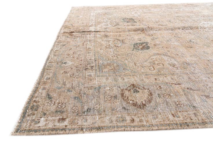 Detail image of 6' 2 x 9' Hand Knotted Ultra Vintage Persian Wool Rug