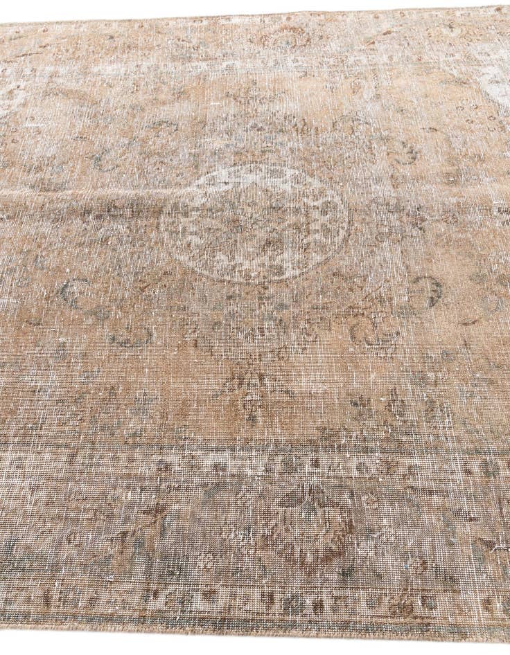 Detail image of 6' 2 x 9'  Hand Knotted Ultra Vintage Persian Wool Rug