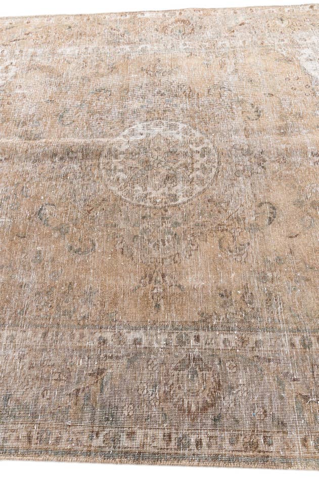 Detail image of 6' 2 x 9' Hand Knotted Ultra Vintage Persian Wool Rug