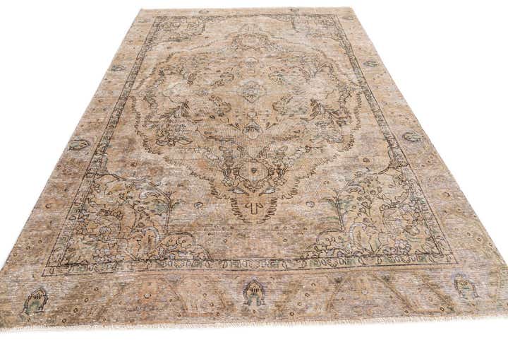 6' x 9' 1 Hand Knotted Ultra Vintage Persian Wool Rug