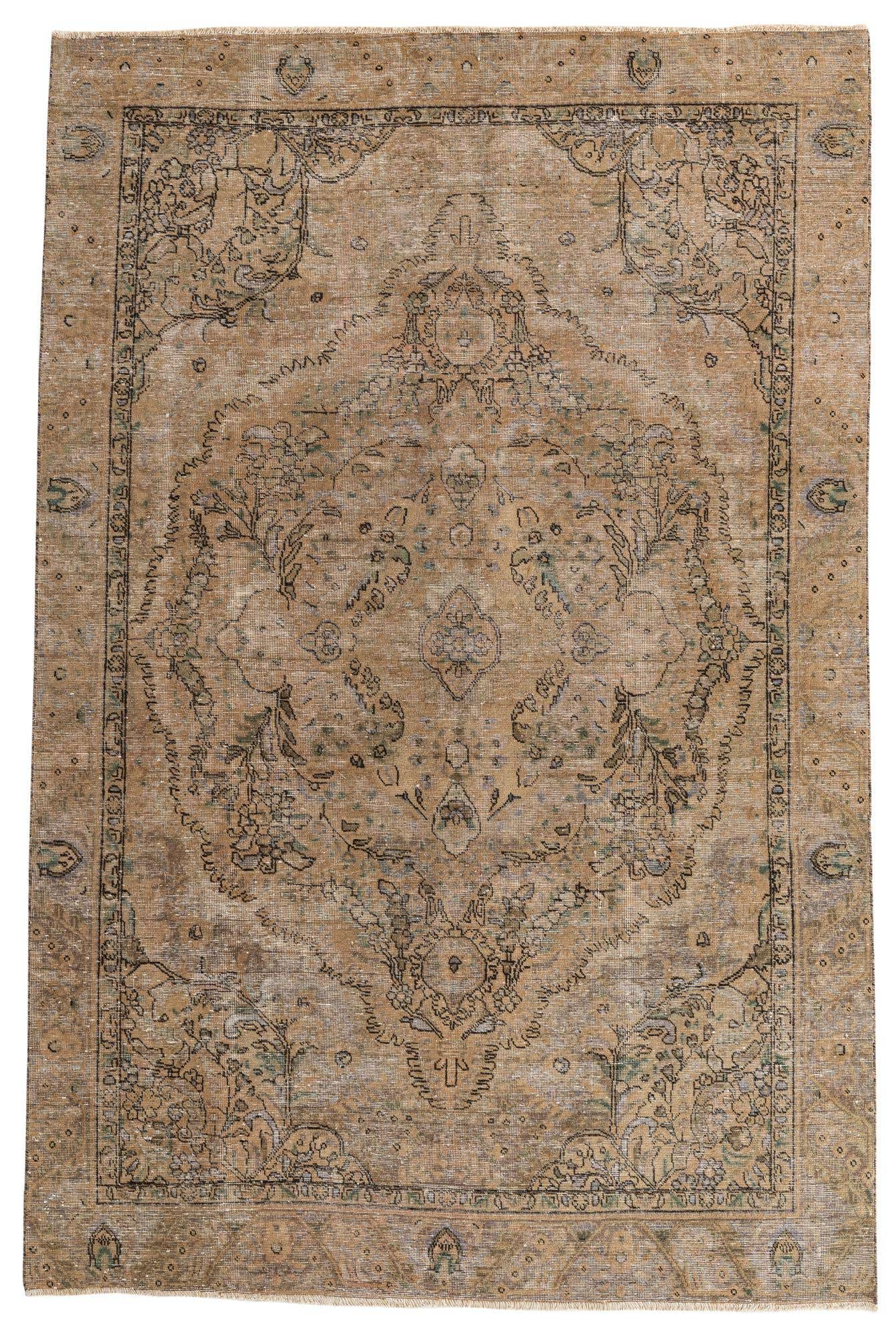 6' x 9' 1 Hand Knotted Ultra Vintage Persian Wool Rug