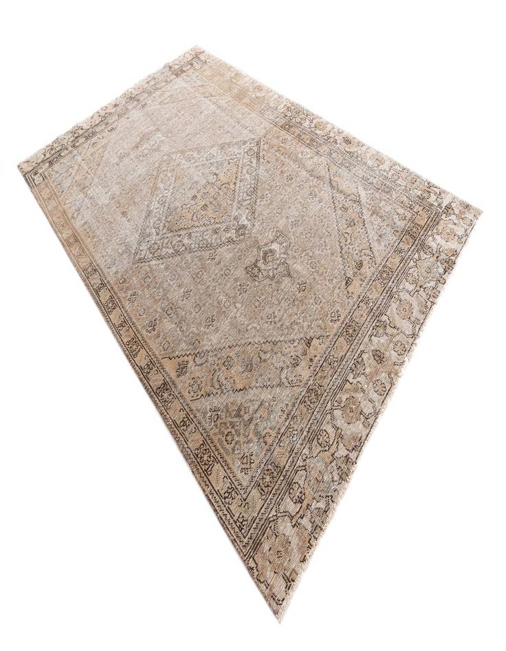 Detail image of 6' 3 x 9' 8  Hand Knotted Ultra Vintage Persian Wool Rug