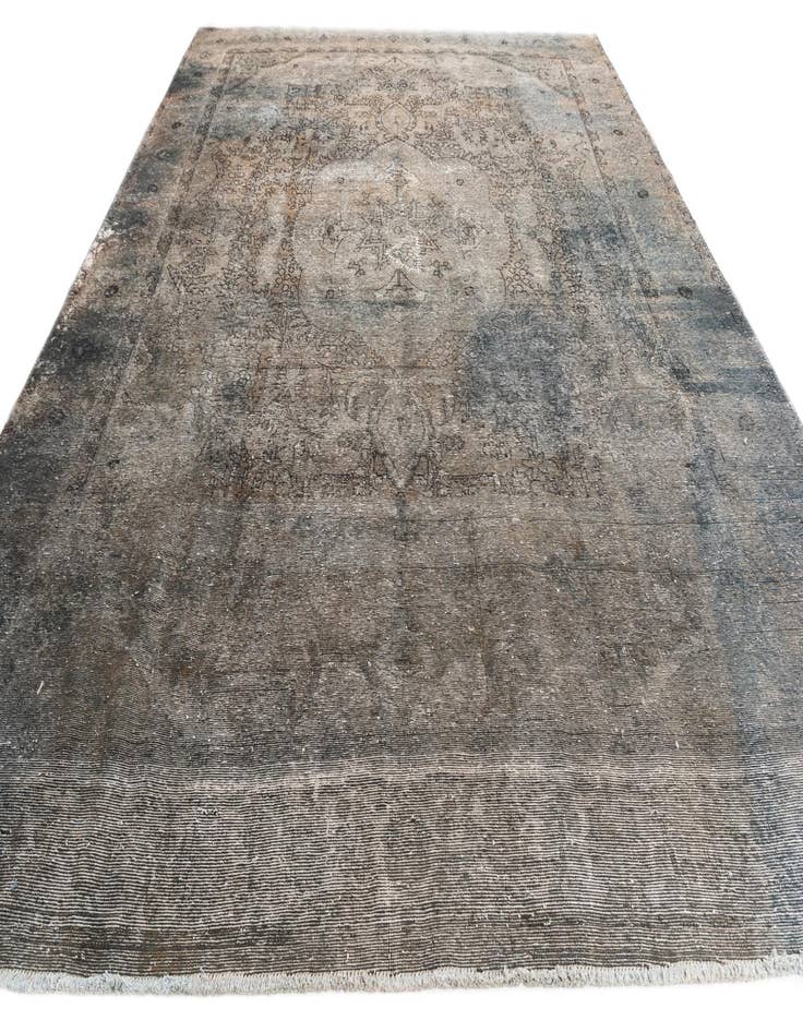 Detail image of 9' 7 x 12' 10  Hand Knotted Ultra Vintage Persian Wool Rug