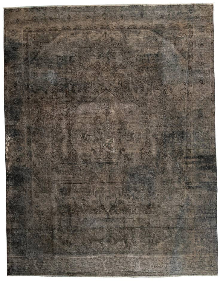 Detail image of 9' 7 x 12' 10 Hand Knotted Ultra Vintage Persian Wool Rug