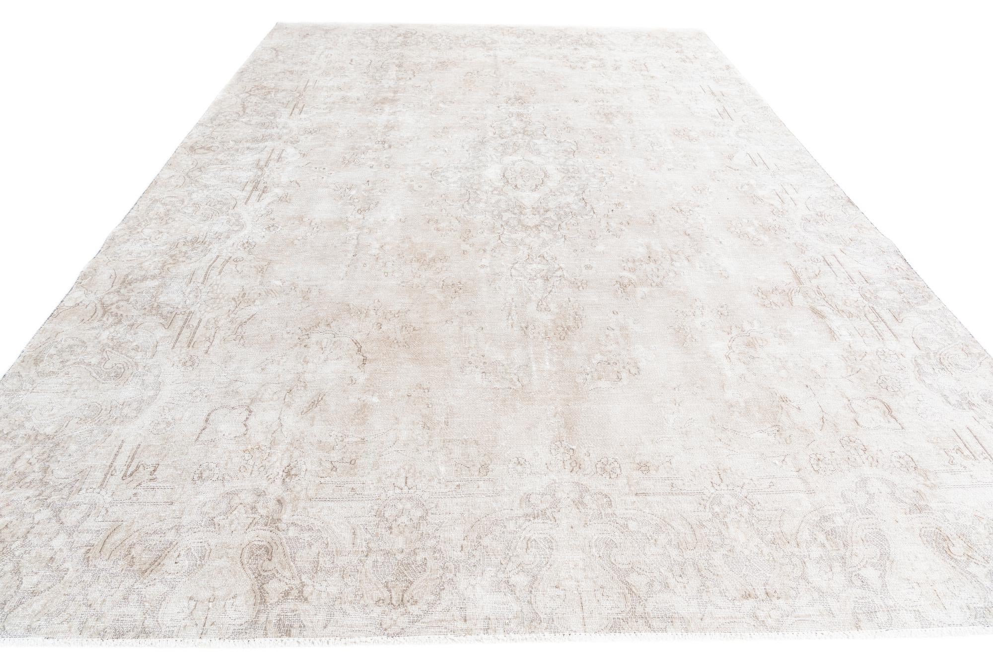 8' 7 x 12' 7 Hand Knotted Ultra Vintage Persian Wool Rug