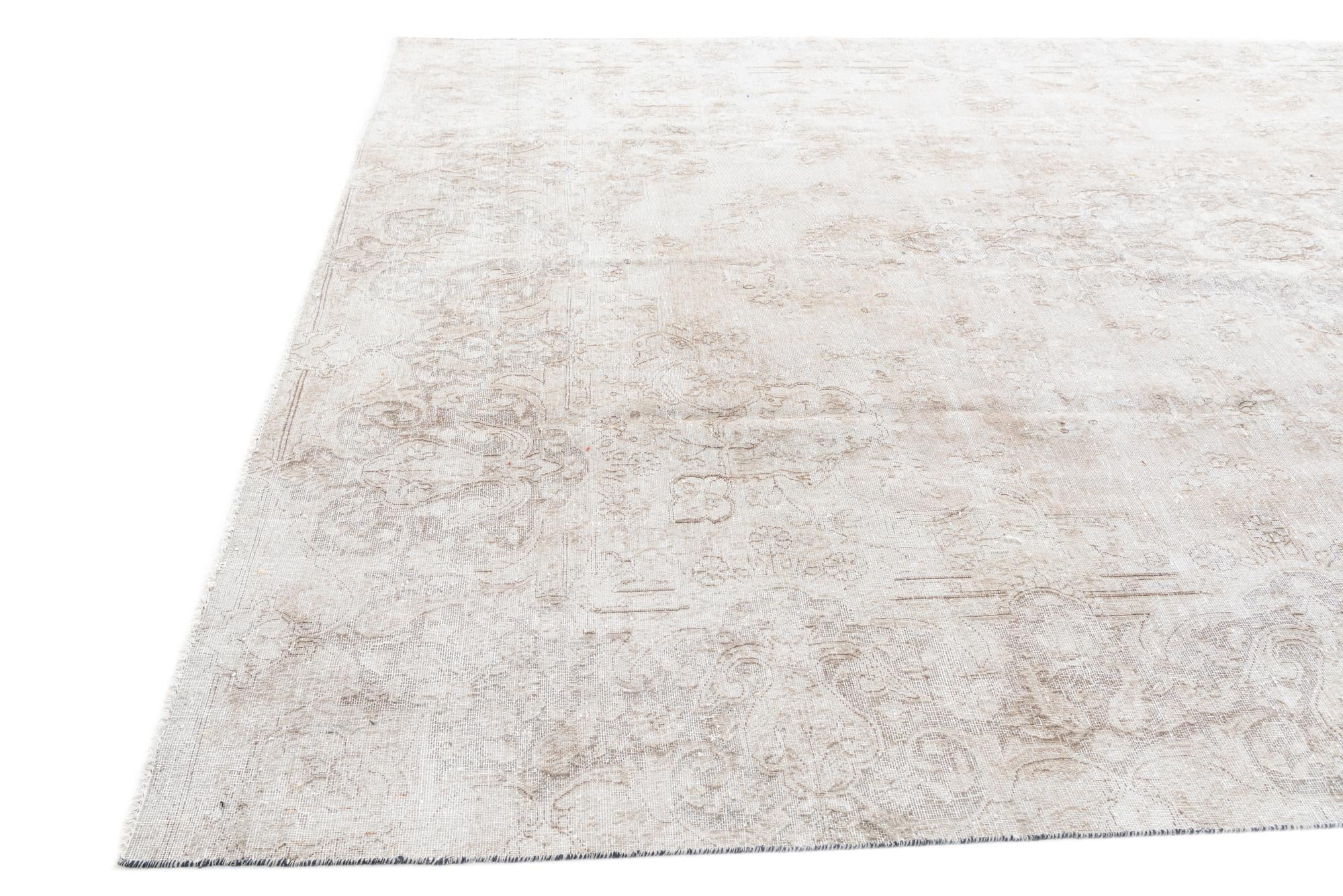 8' 7 x 12' 7 Hand Knotted Ultra Vintage Persian Wool Rug