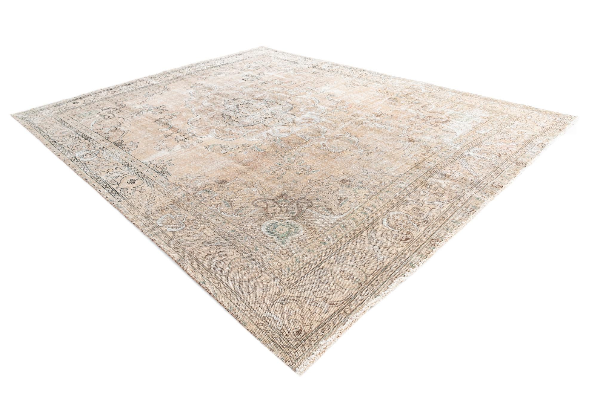 9' 7 x 12' 4 Hand Knotted Ultra Vintage Persian Wool Rug