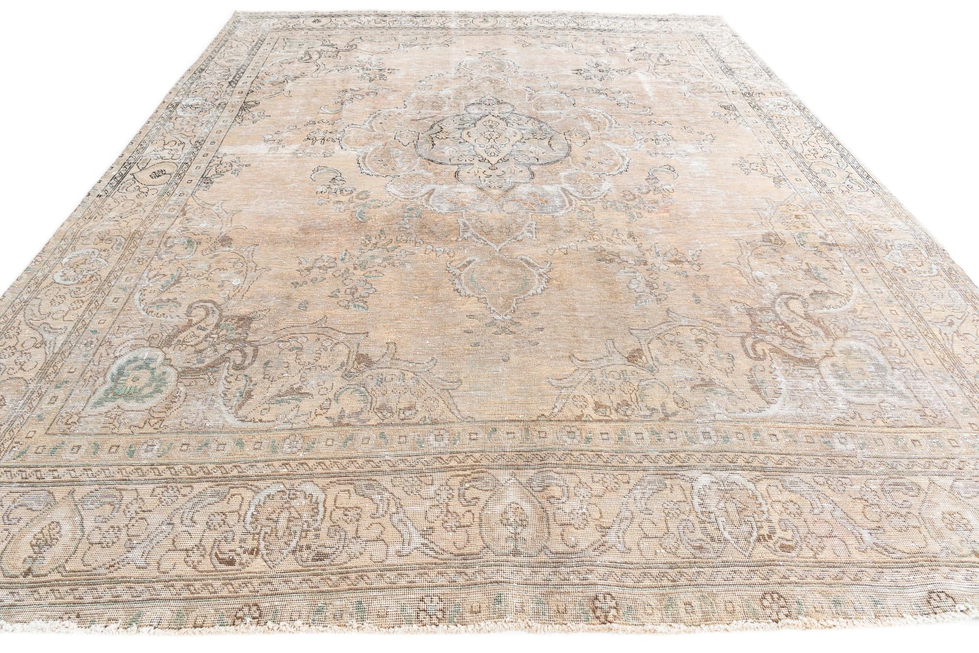 9' 7 x 12' 4 Hand Knotted Ultra Vintage Persian Wool Rug