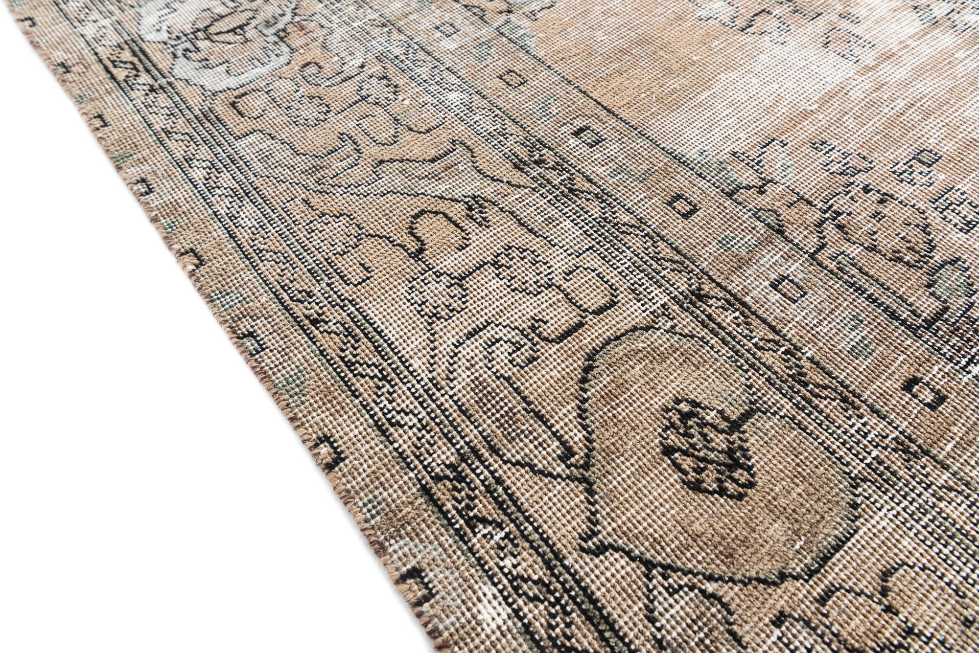 9' 7 x 12' 4 Hand Knotted Ultra Vintage Persian Wool Rug