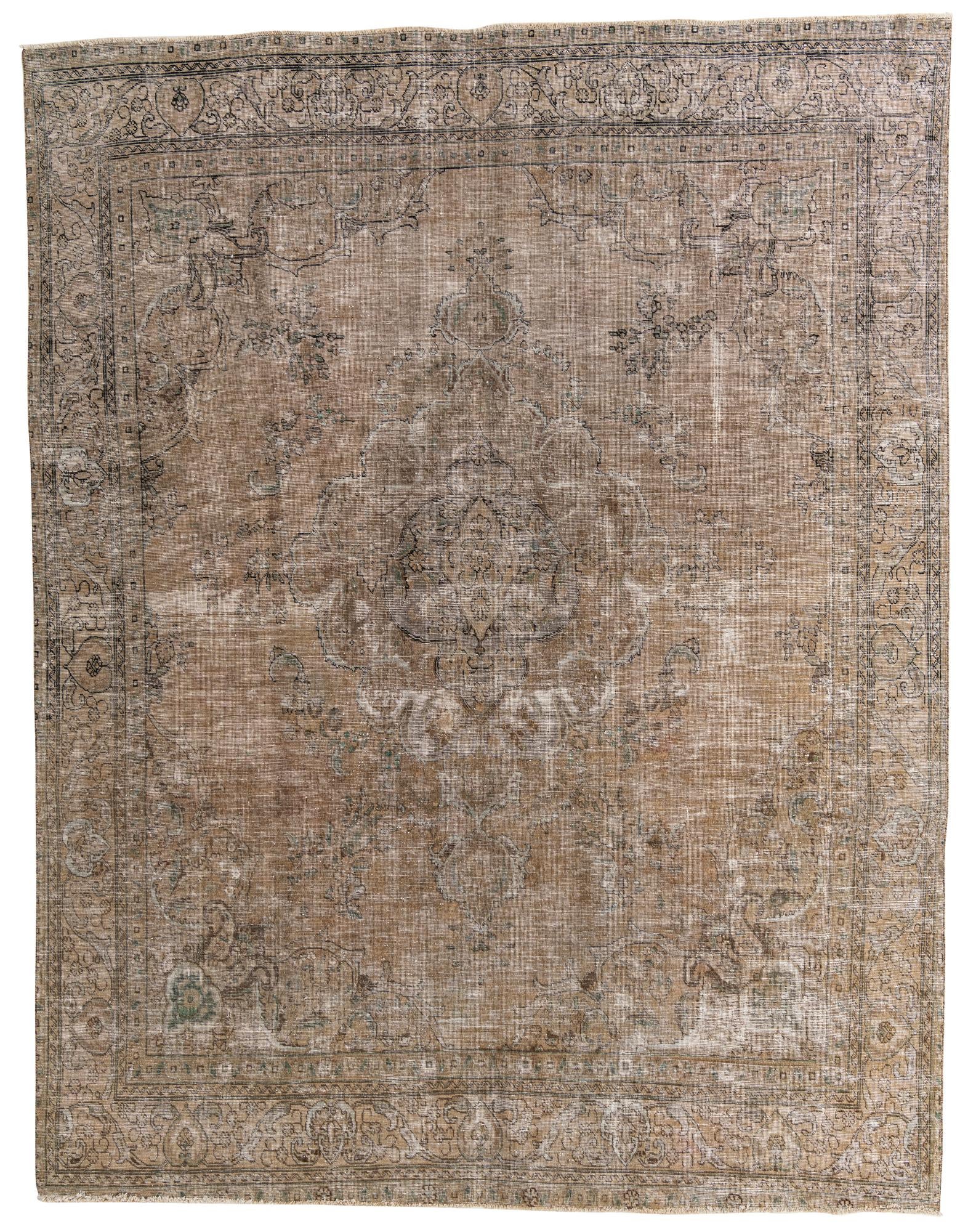 9' 7 x 12' 4 Hand Knotted Ultra Vintage Persian Wool Rug