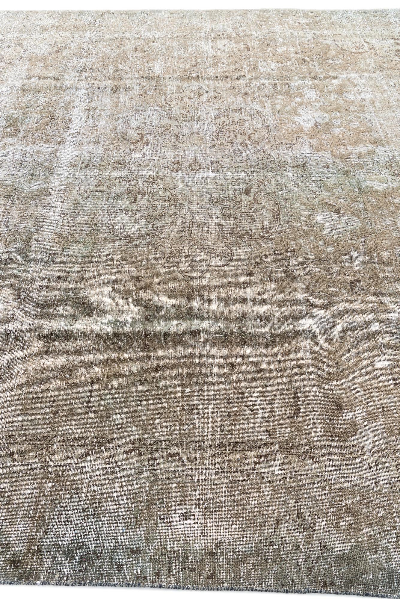 9' 2 x 12' 7 Hand Knotted Ultra Vintage Persian Wool Rug