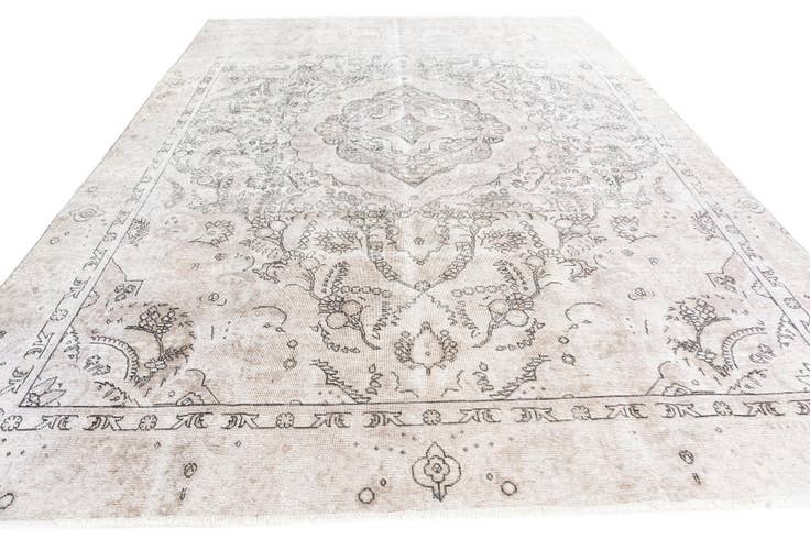 Detail image of 8' 10 x 12' Hand Knotted Ultra Vintage Persian Wool Rug