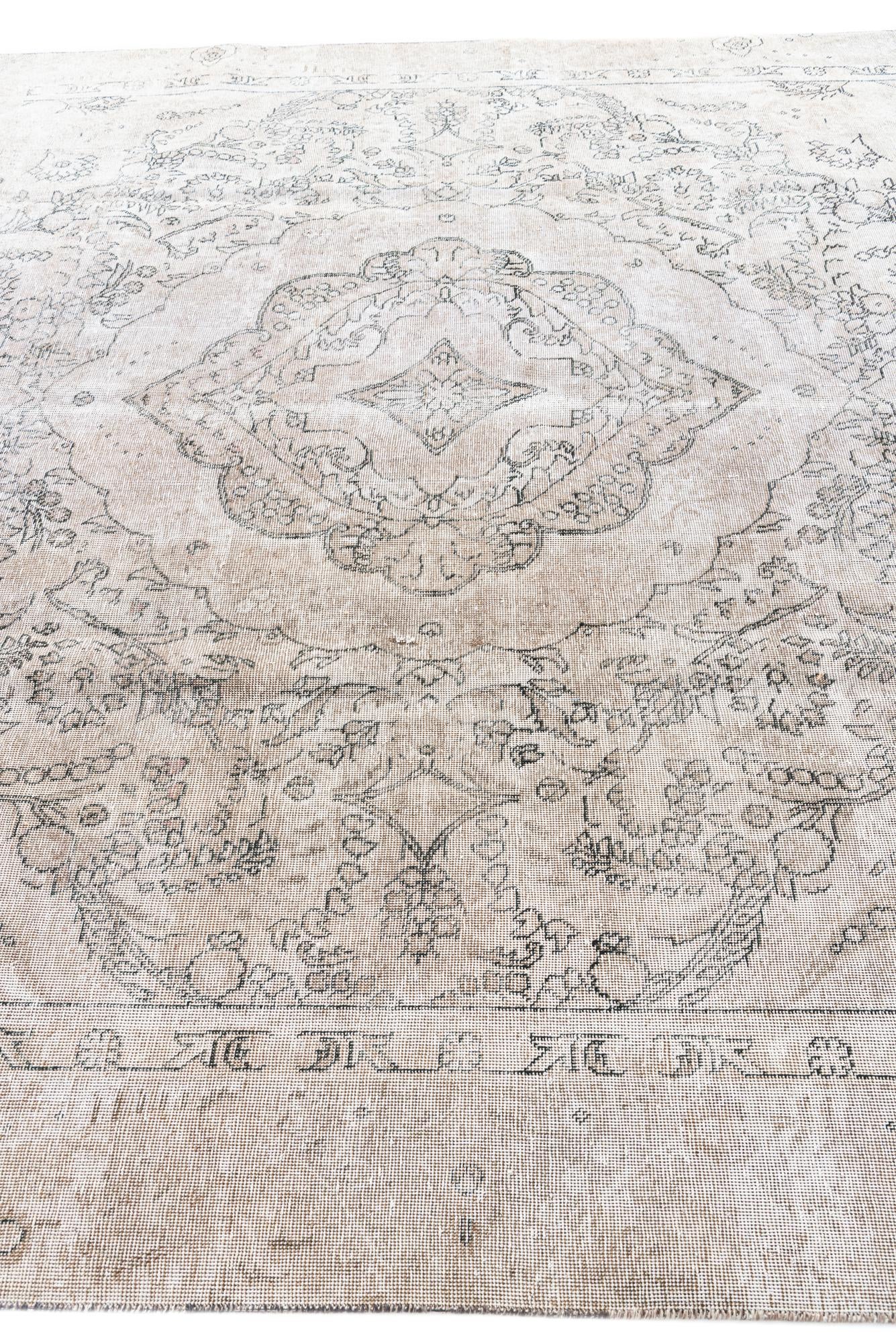 8' 10 x 12' Hand Knotted Ultra Vintage Persian Wool Rug