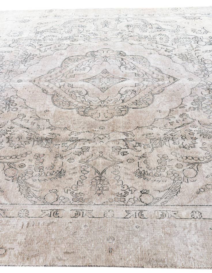 Detail image of 8' 10 x 12'  Hand Knotted Ultra Vintage Persian Wool Rug