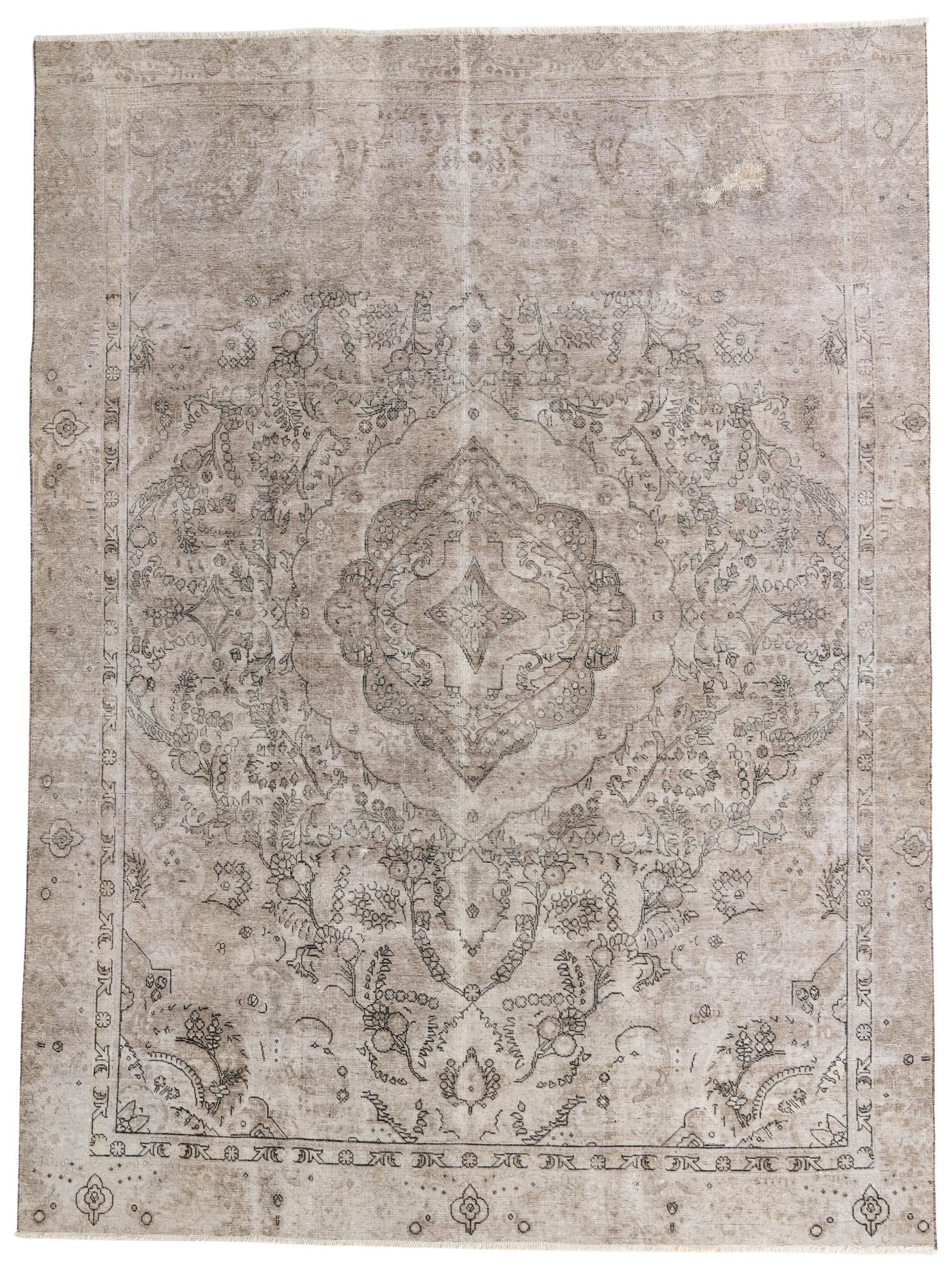 8' 10 x 12' Hand Knotted Ultra Vintage Persian Wool Rug