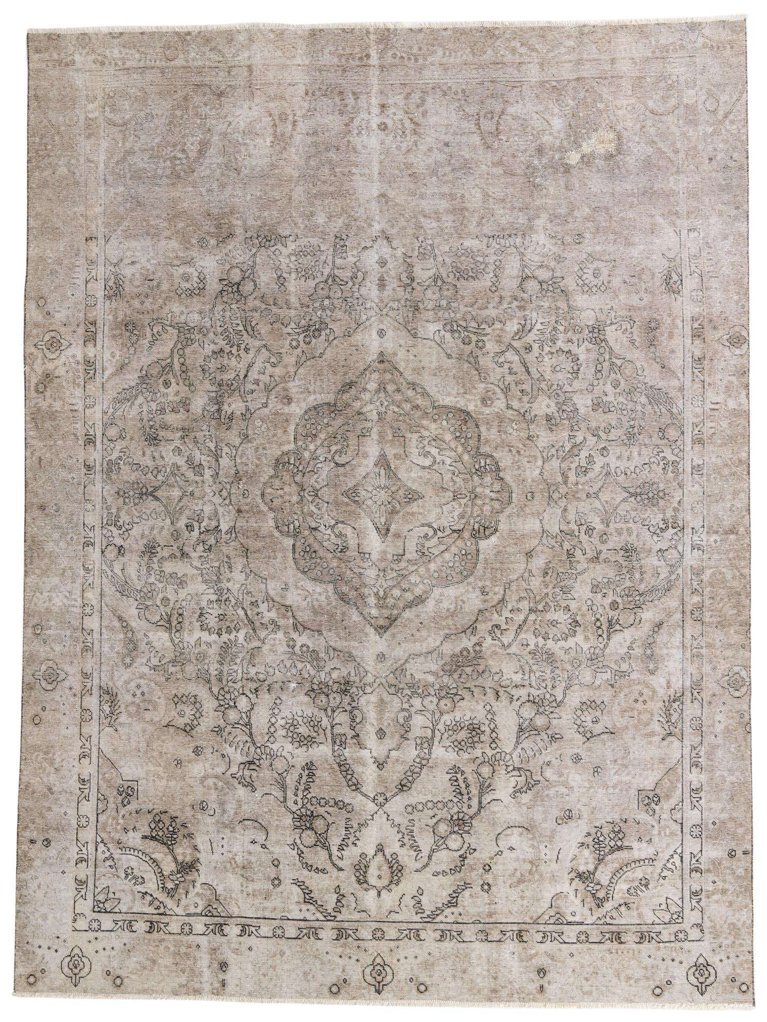 8' 10 x 12' Hand Knotted Ultra Vintage Persian Wool Rug