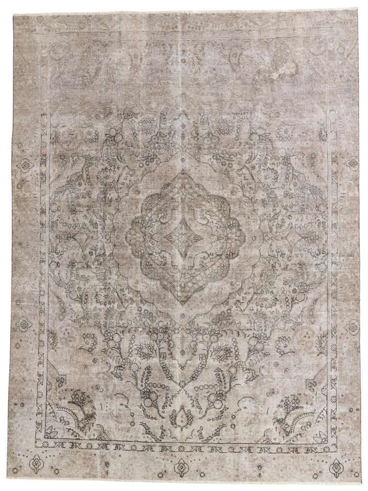8' 10 x 12' Hand Knotted Ultra Vintage Persian Wool Rug