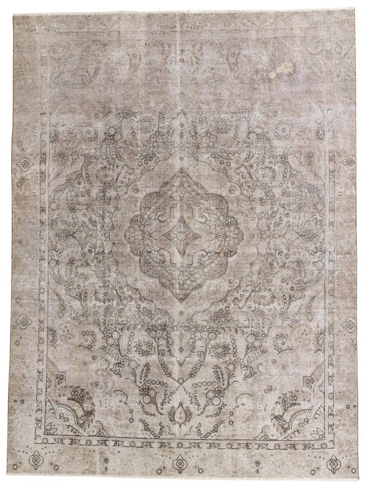 Detail image of 8' 10 x 12' Hand Knotted Ultra Vintage Persian Wool Rug