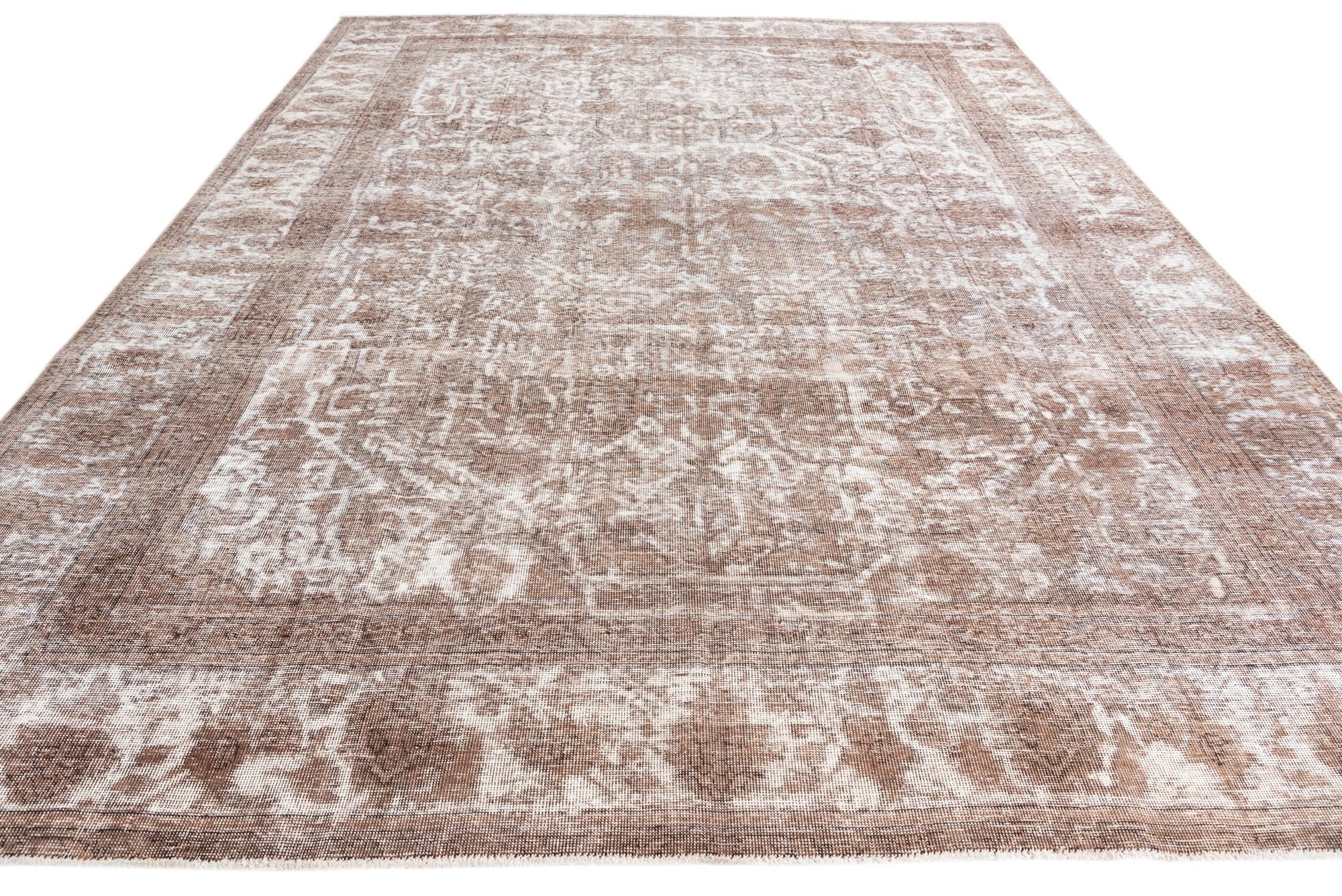 9' x 12' 1 Hand Knotted Ultra Vintage Persian Wool Rug