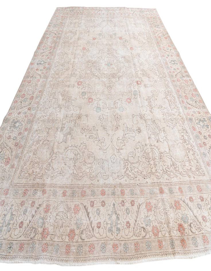 Detail image of 9' 8 x 12' 10  Hand Knotted Ultra Vintage Persian Wool Rug