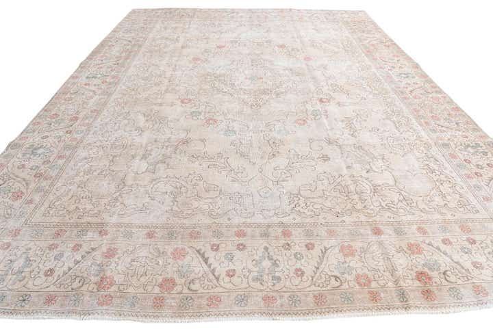 9' 8 x 12' 10 Hand Knotted Ultra Vintage Persian Wool Rug