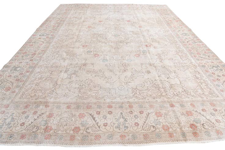 Detail image of 9' 8 x 12' 10 Hand Knotted Ultra Vintage Persian Wool Rug