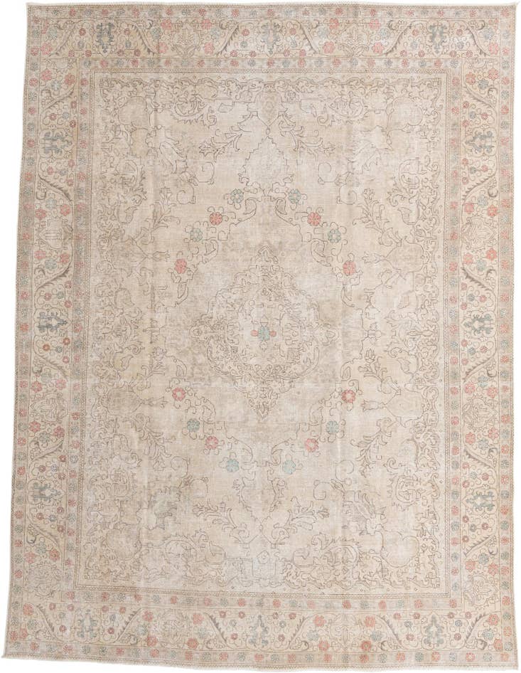 Detail image of 9' 8 x 12' 10 Hand Knotted Ultra Vintage Persian Wool Rug