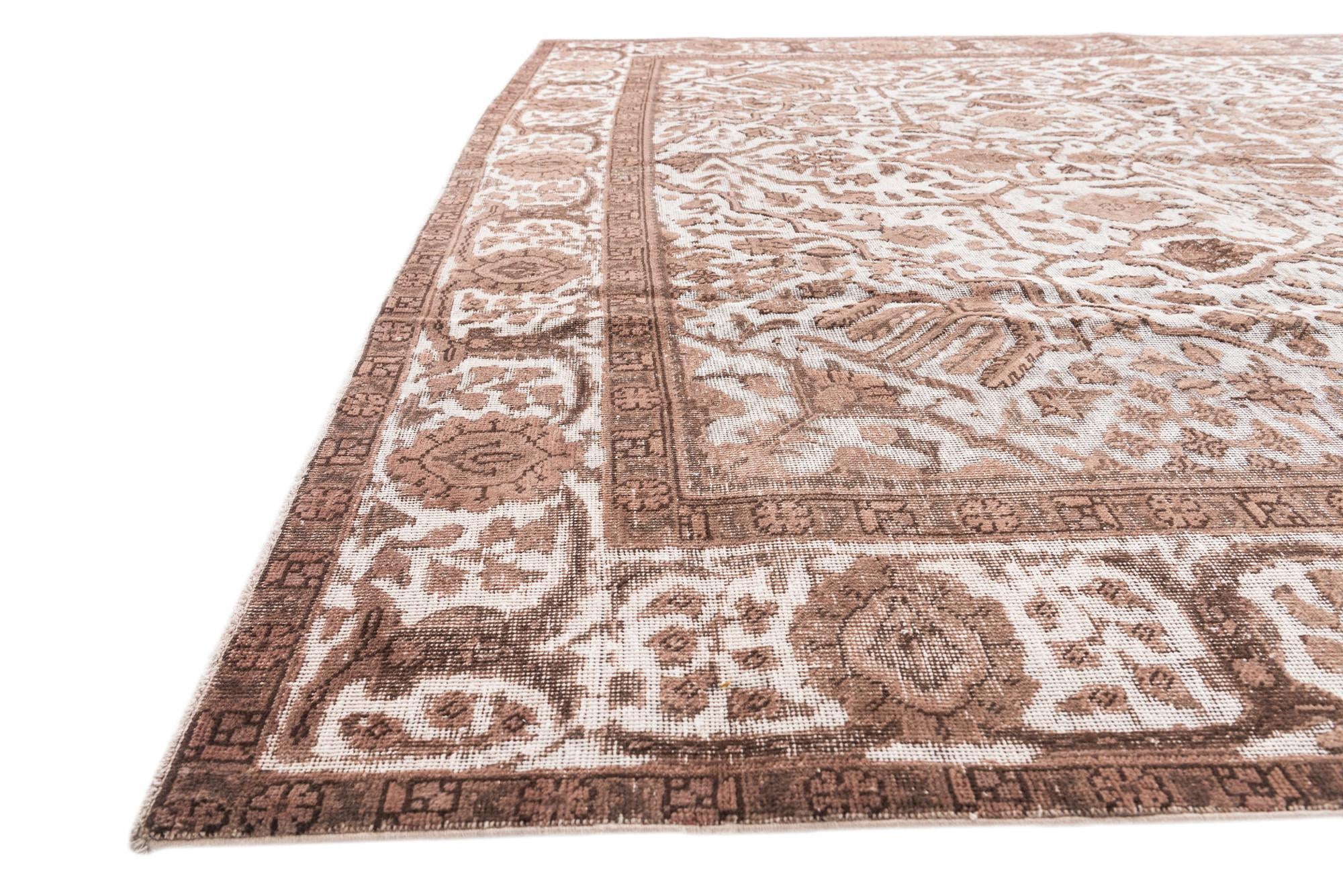 9' 4 x 12' 9 Hand Knotted Ultra Vintage Persian Wool Rug