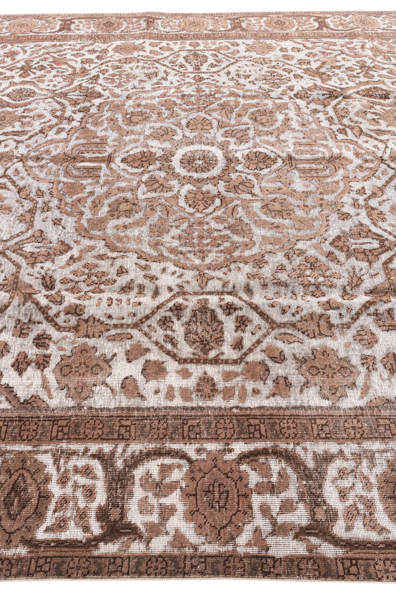 9' 4 x 12' 9 Hand Knotted Ultra Vintage Persian Wool Rug