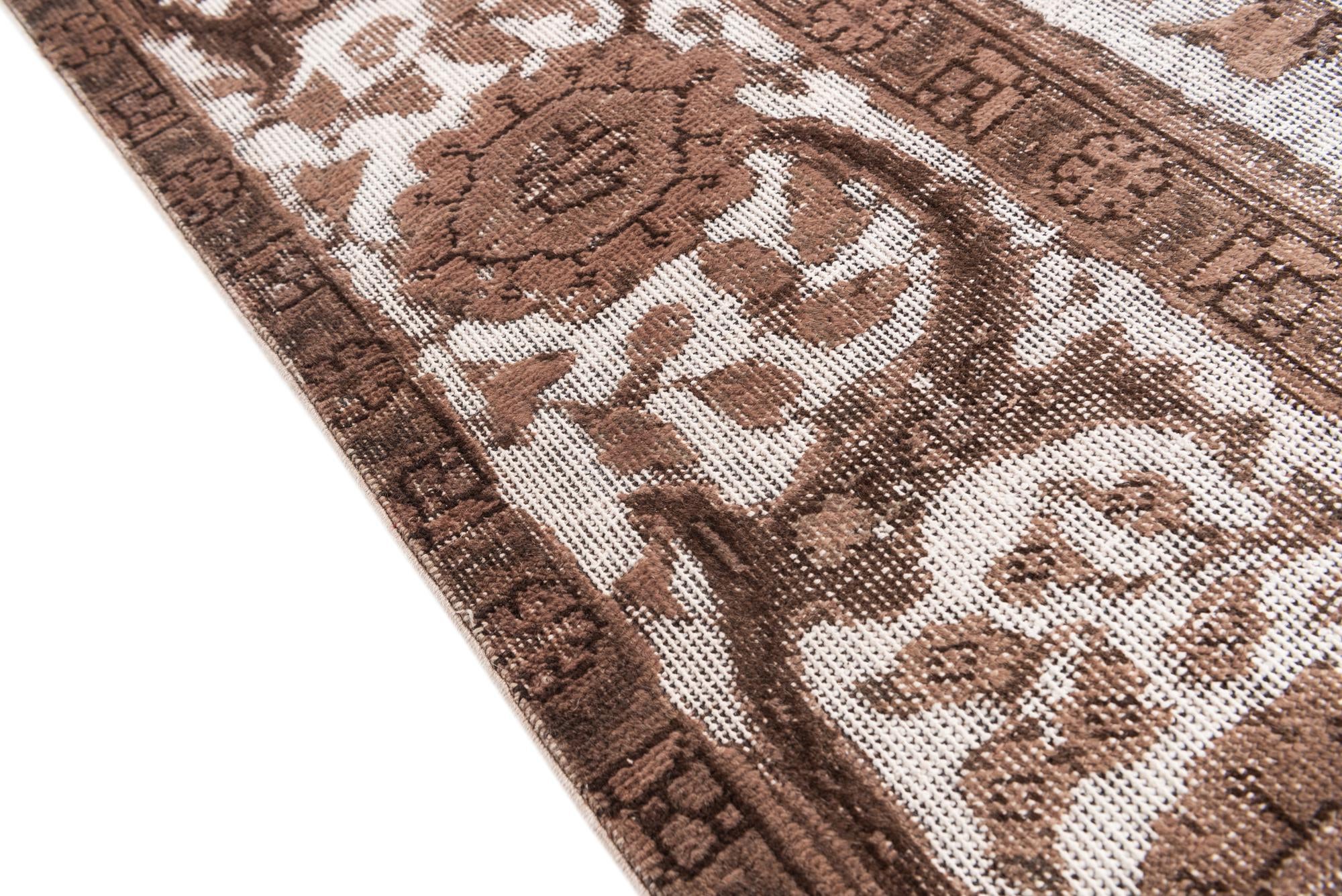 9' 4 x 12' 9 Hand Knotted Ultra Vintage Persian Wool Rug
