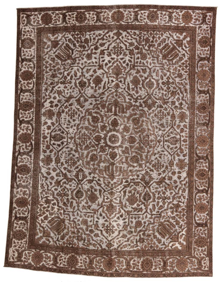 Detail image of 9' 4 x 12' 9 Hand Knotted Ultra Vintage Persian Wool Rug